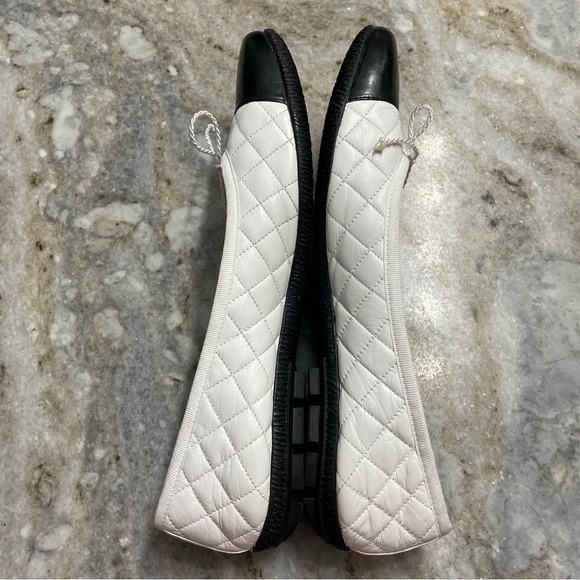 Paul Mayer Attitudes Ballet Flats White/Black Women’s Classic Chic - Picture 6 of 11